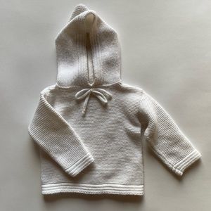 Vintage knit hooded sweater